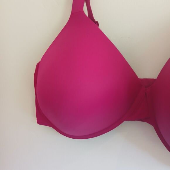 Ambrielle T Shirt Bra Size 46DDD Hot Pink Smooth Cup Underwire Barbiecore - Picture 4 of 8